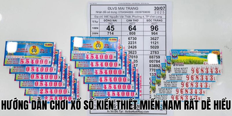 Hướng dẫn chơi xổ số kiến thiết miền Nam rất dễ hiểu